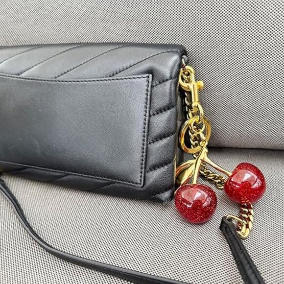 Large Red Cherries Bag Charm Keychain - Picture 5 of 7